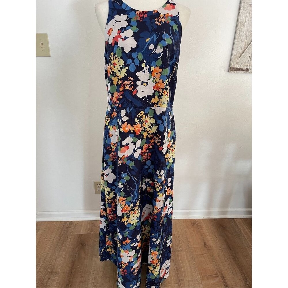 EUC Banana Republic Womens Floral Sleeveless Maxi Dress